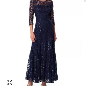 Tahari ASL Embellished Sequin Gown